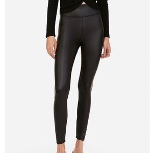 Express Black High Waisted Vegan Leather Leggings